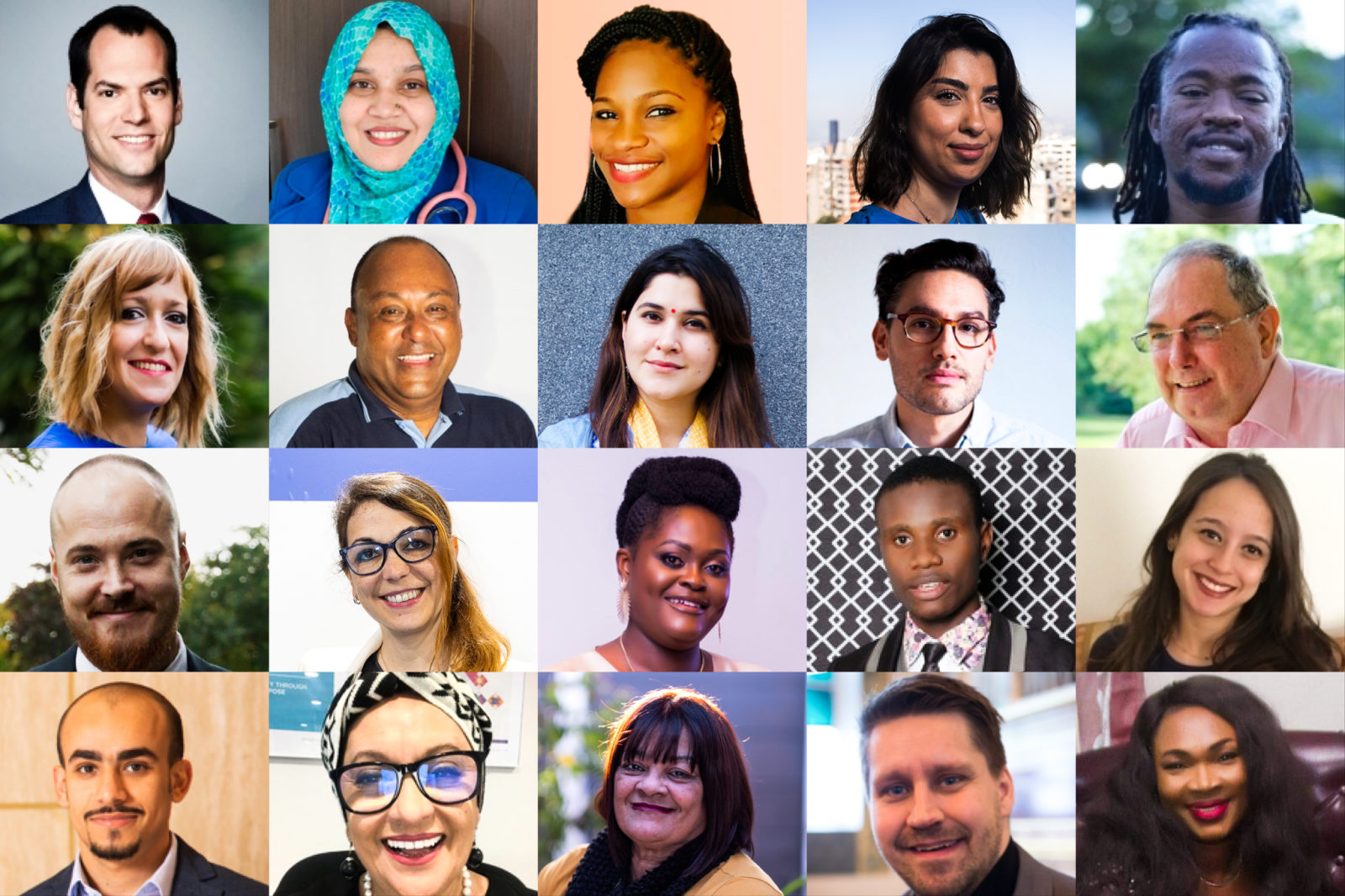 collage de 20 FID Blue Circle Voices