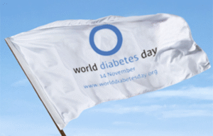 Bandera Día Mundial de la Diabetes
