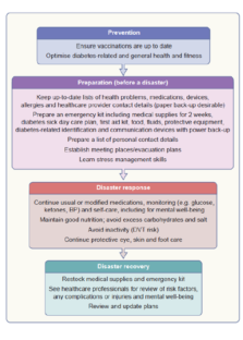 Organigramme des mesures liées au diabète